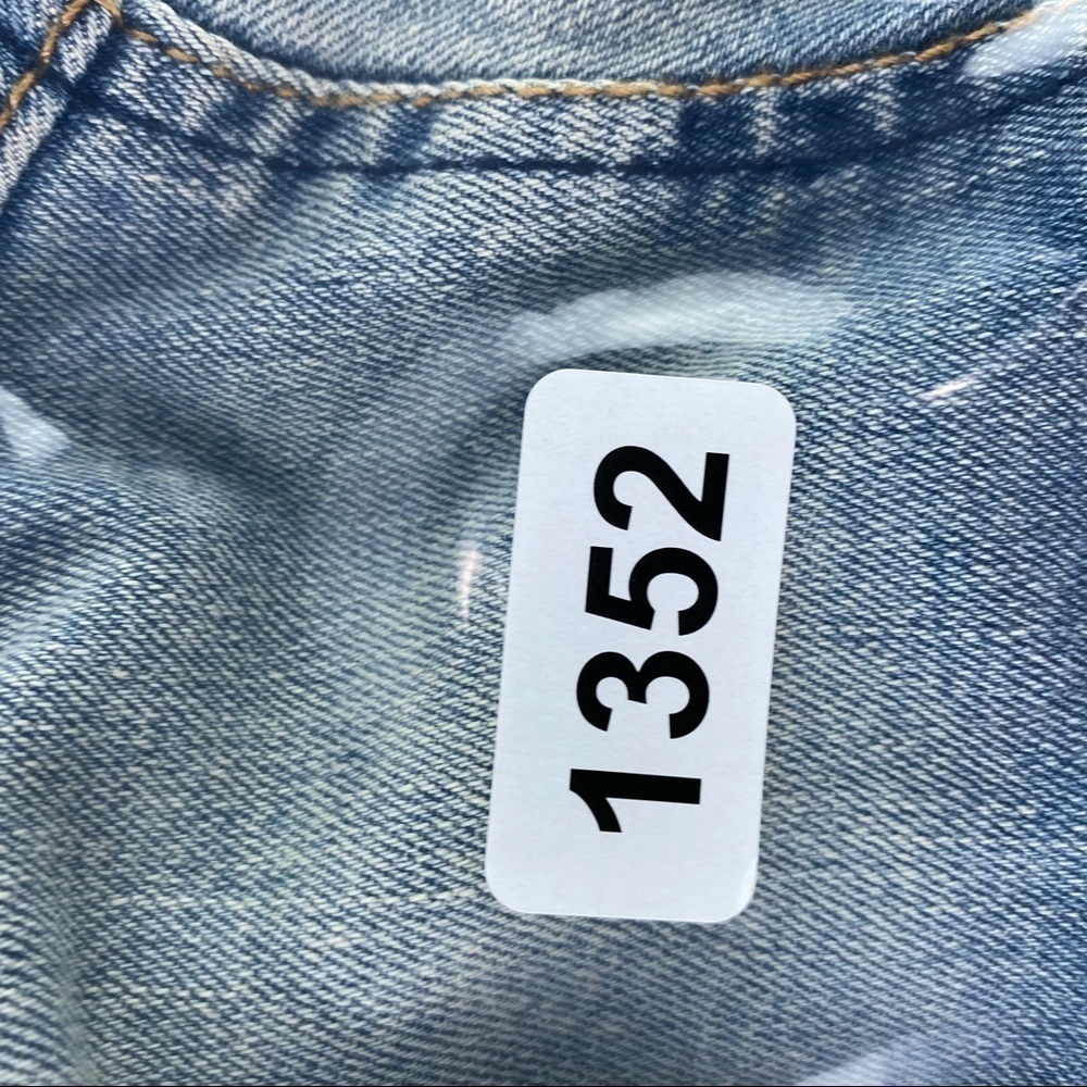 Ashley vintage charm worn in distressed denim jean jacket, L - Picture 8 of 9